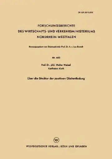 Cover of Über Die Struktur Der Positiven Gleitentladung