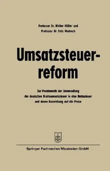 Cover of Umsatzsteuerreform