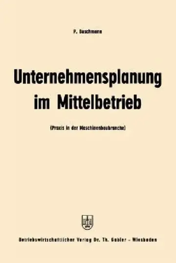Cover of Unternehmensplanung Im Mittelbetrieb