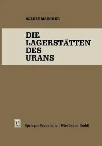 Cover of Die Lagerstätten Des Urans
