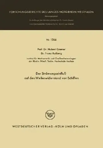 Cover of Der Strömungseinfluß Auf Den Wellenwiderstand Von Schiffen