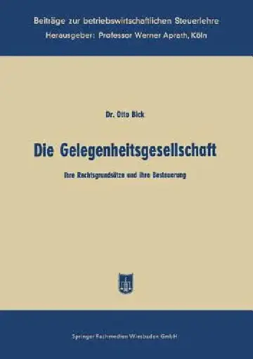 Cover of Die Gelegenheitsgesellschaft