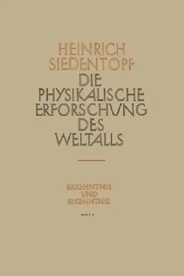 Cover of Die Physikalische Erforschung des Weltalls