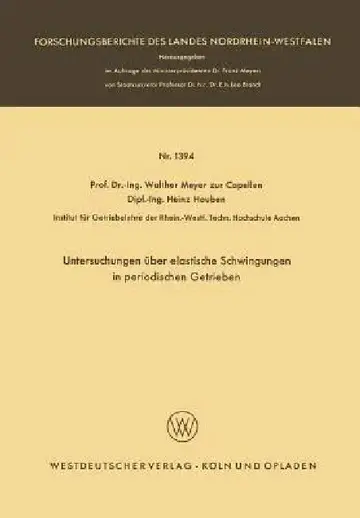 Cover of Untersuchungen Über Elastische Schwingungen in Periodischen Getrieben