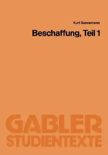 Cover of Beschaffung, Teil 1