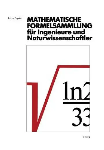 Cover of Mathematische Formelsammlung Für Ingenieure Und Naturwissenschaftler
