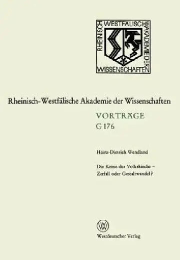 Cover of Die Krisis Der Volkskirche -- Zerfall Oder Gestaltwandel?