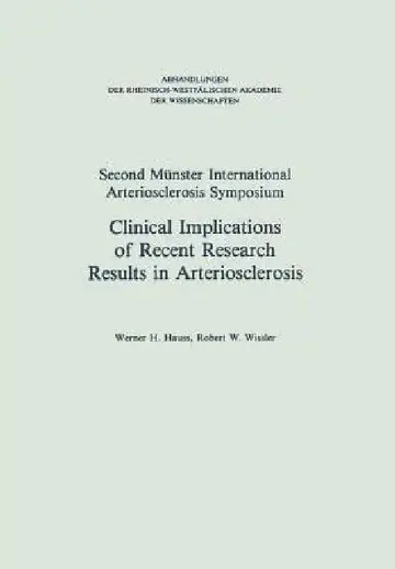 Cover of Clinical Implications of Recent Research Results in Arteriosclerosis