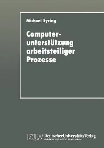 Cover of Computerunterstützung Arbeitsteiliger Prozesse