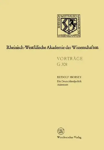 Cover of Die Deutschlandpolitik Adenauers