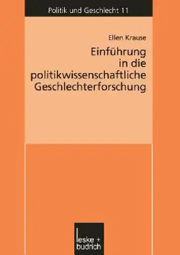Cover of Einführung in Die Politikwissenschaftliche Geschlechterforschung