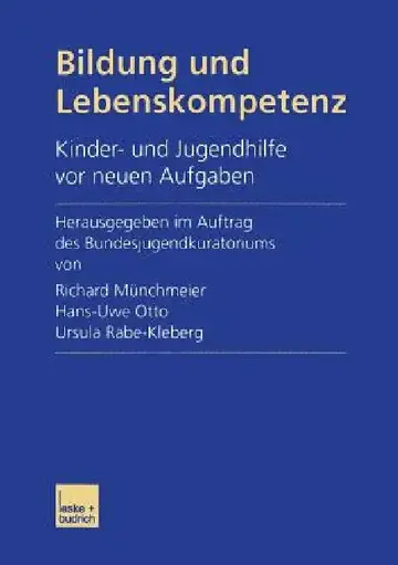 Cover of Bildung Und Lebenskompetenz