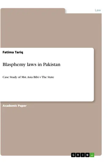 Cover of Blasphemy laws in Pakistan