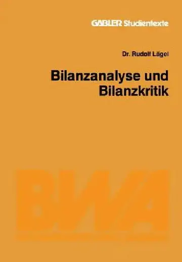 Cover of Bilanzanalyse Und Bilanzkritik