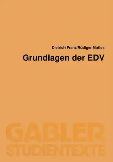 Cover of Grundlagen Der EDV