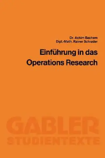 Cover of Einführung in Das Operations Research