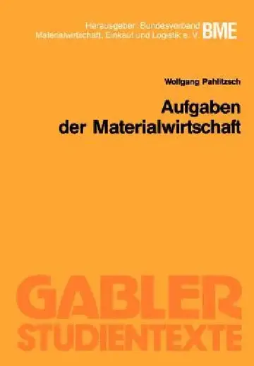 Cover of Aufgaben Der Materialwirtschaft