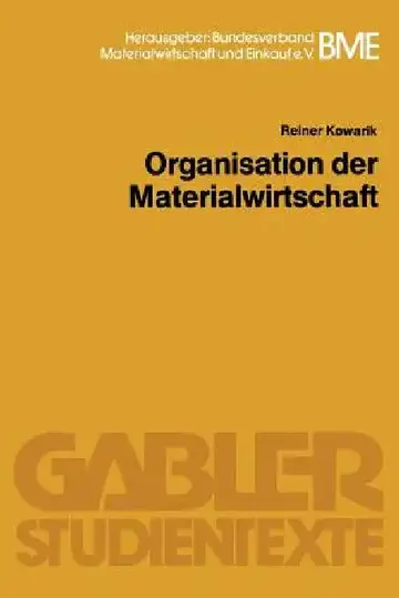 Cover of Organisation Der Materialwirtschaft