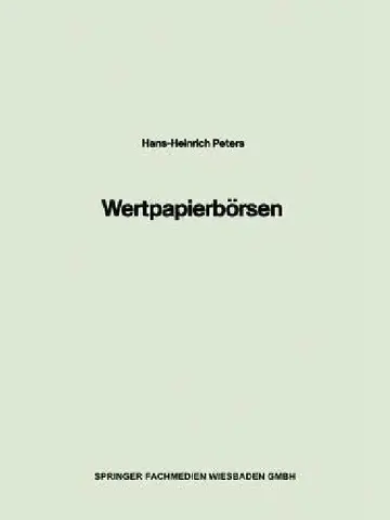 Cover of Wertpapierbörsen