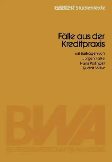 Cover of Fälle Aus Der Kreditpraxis