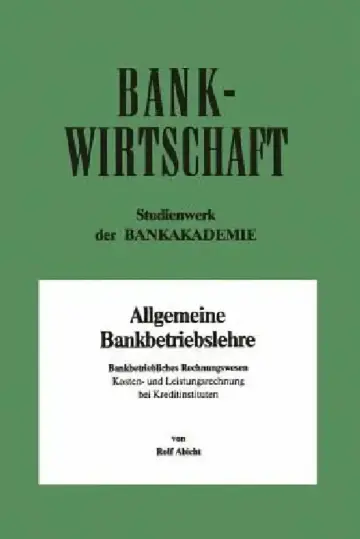 Cover of Bankbetriebliches Rechnungswesen