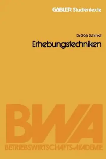 Cover of Erhebungstechniken