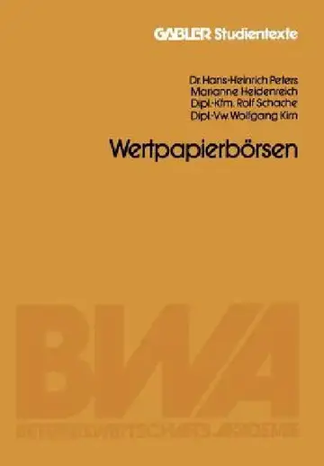 Cover of Wertpapierbörsen