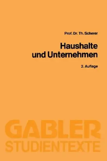 Cover of Haushalte und Unternehmen