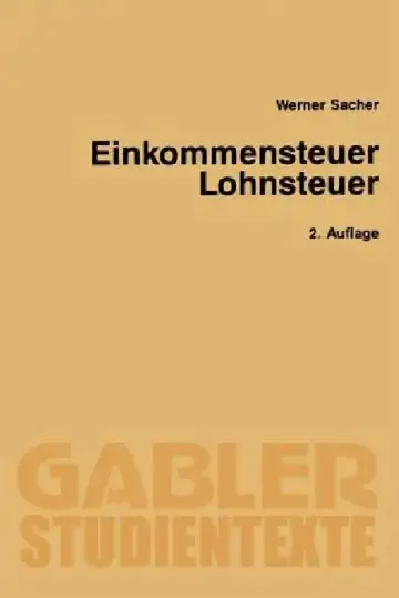 Cover of Einkommensteuer / Lohnsteuer