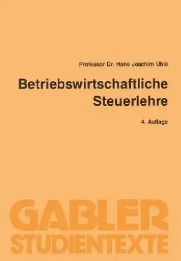 Cover of Betriebswirtschaftliche Steuerlehre