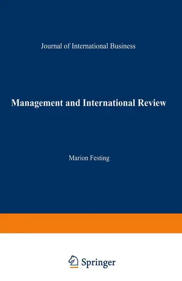 Cover of Management and International Review