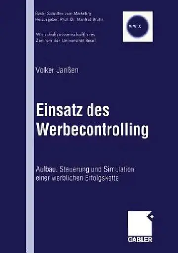 Cover of Einsatz Des Werbecontrolling
