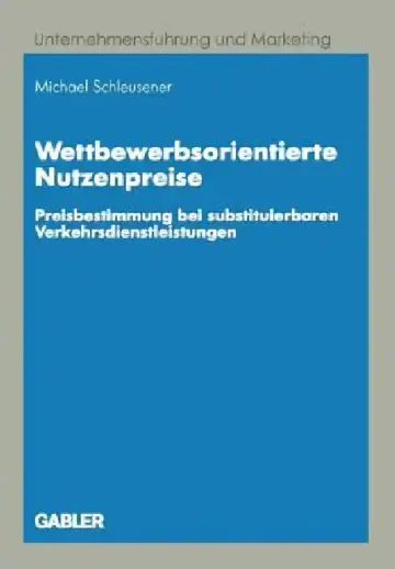 Cover of Wettbewerbsorientierte Nutzenpreise