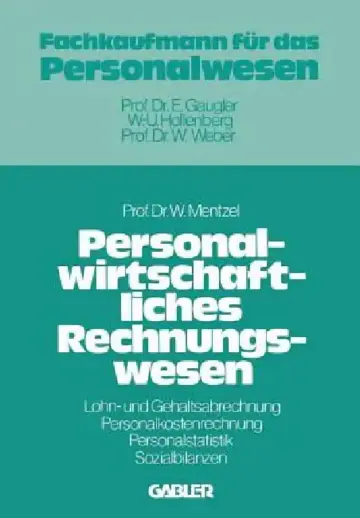 Cover of Personalwirtschaftliches Rechnungswesen