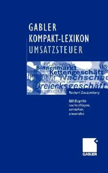 Cover of Gabler Kompakt-Lexikon Umsatzsteuer