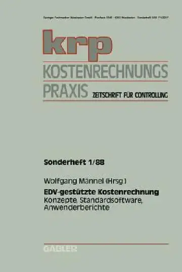 Cover of Edv-Gestützte Kostenrechnung