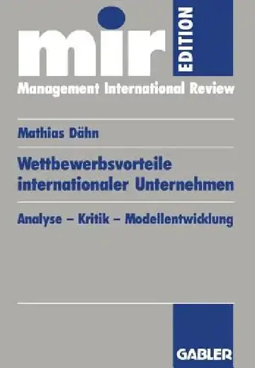 Cover of Wettbewerbsvorteile Internationaler Unternehmen