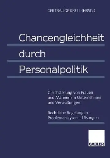 Cover of Chancengleichheit Durch Personalpolitik