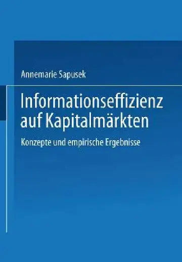 Cover of Informationseffizienz Auf Kapitalmärkten