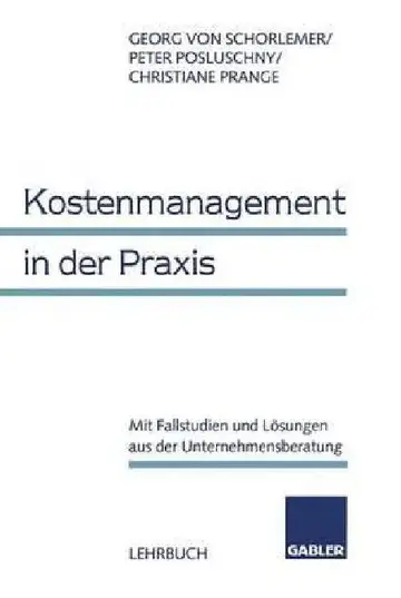Cover of Kostenmanagement in Der PRAXIS