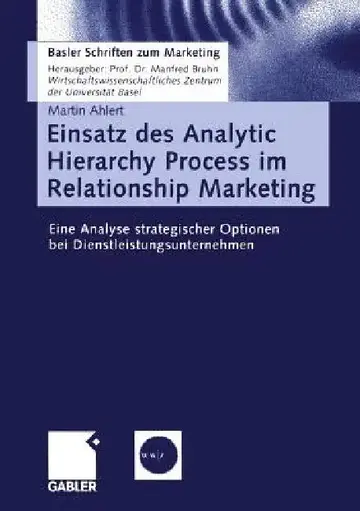 Cover of Einsatz Des Analytic Hierarchy Process Im Relationship Marketing