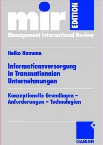 Cover of Informationsversorgung in Transnationalen Unternehmungen
