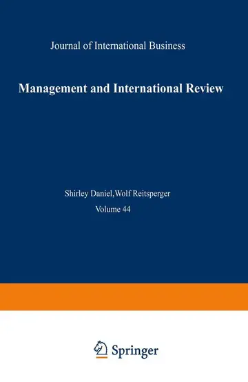 Cover of Management and International Review