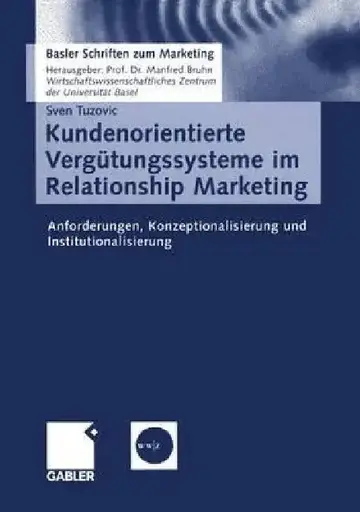 Cover of Kundenorientierte Vergütungssysteme Im Relationship Marketing