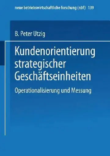 Cover of Kundenorientierung Strategischer Geschäftseinheiten