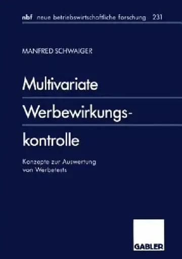Cover of Multivariate Werbewirkungskontrolle