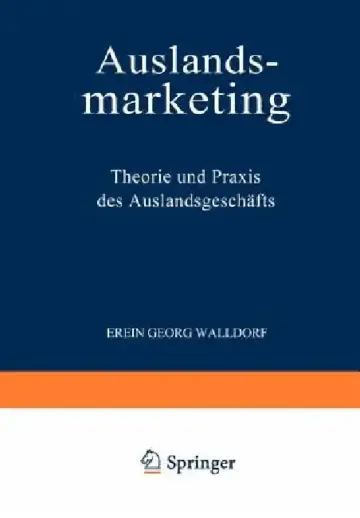 Cover of Auslandsmarketing
