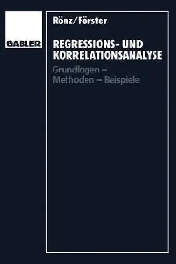 Cover of Regressions- Und Korrelationsanalyse