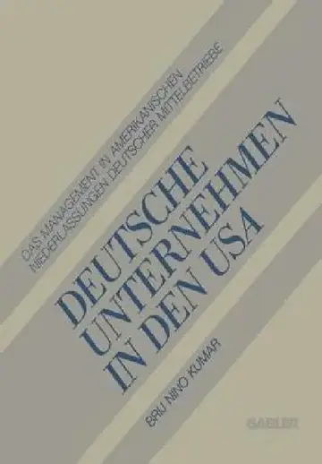 Cover of Deutsche Unternehmen in Den USA