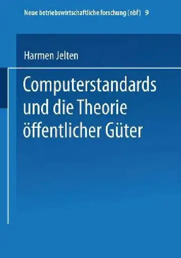 Cover of Computerstandards Und Die Theorie Öffentlicher Güter